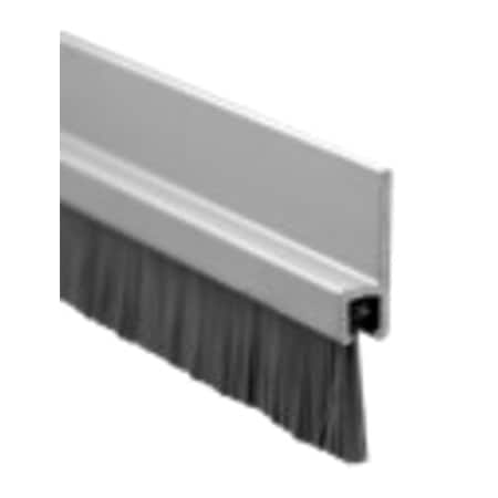 Door Weatherstripping, Brush, Gray, 36