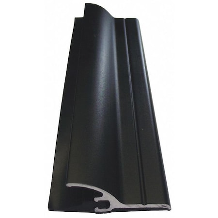 Door Sweep, Black, Drip Cap, 48 in Lg, 1/2 in W, Aluminum MPN:3452DPK48