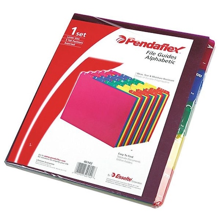 Index Tab Set, Asst, Polypropylene, PK25 MPN:PFX40142