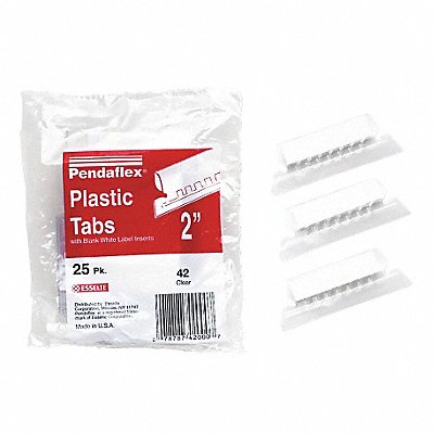 Hanging Folder Insert Plastic Clear PK25 MPN:PFX42CR