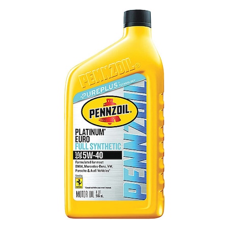 Engine Oil, 5W-40, Synthetic, Euro, 1 Qt. MPN:550051120