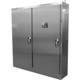 Hoffman A84XM3EW18SSN4 Heavy Duty SS Free Stand Encl 3 Doors 84.12X118.75X18.12 A84XM3EW18SSN4