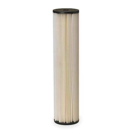 Pleated Filter Cartridge, 10 gpm, 20 Micron, 4-1/2
