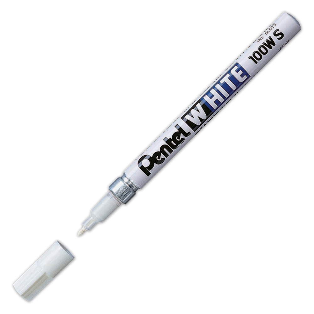 Pentel Felt Tip White Marker, Fine Point MPN:100WS