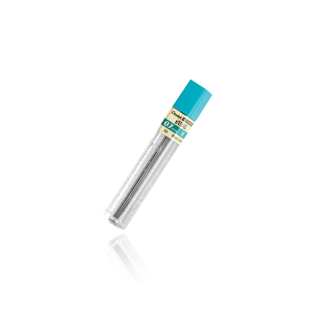 Pentel Super Hi-Polymer Leads, 0.7 mm, H, Medium, 12 Leads Per Tube MPN:50H