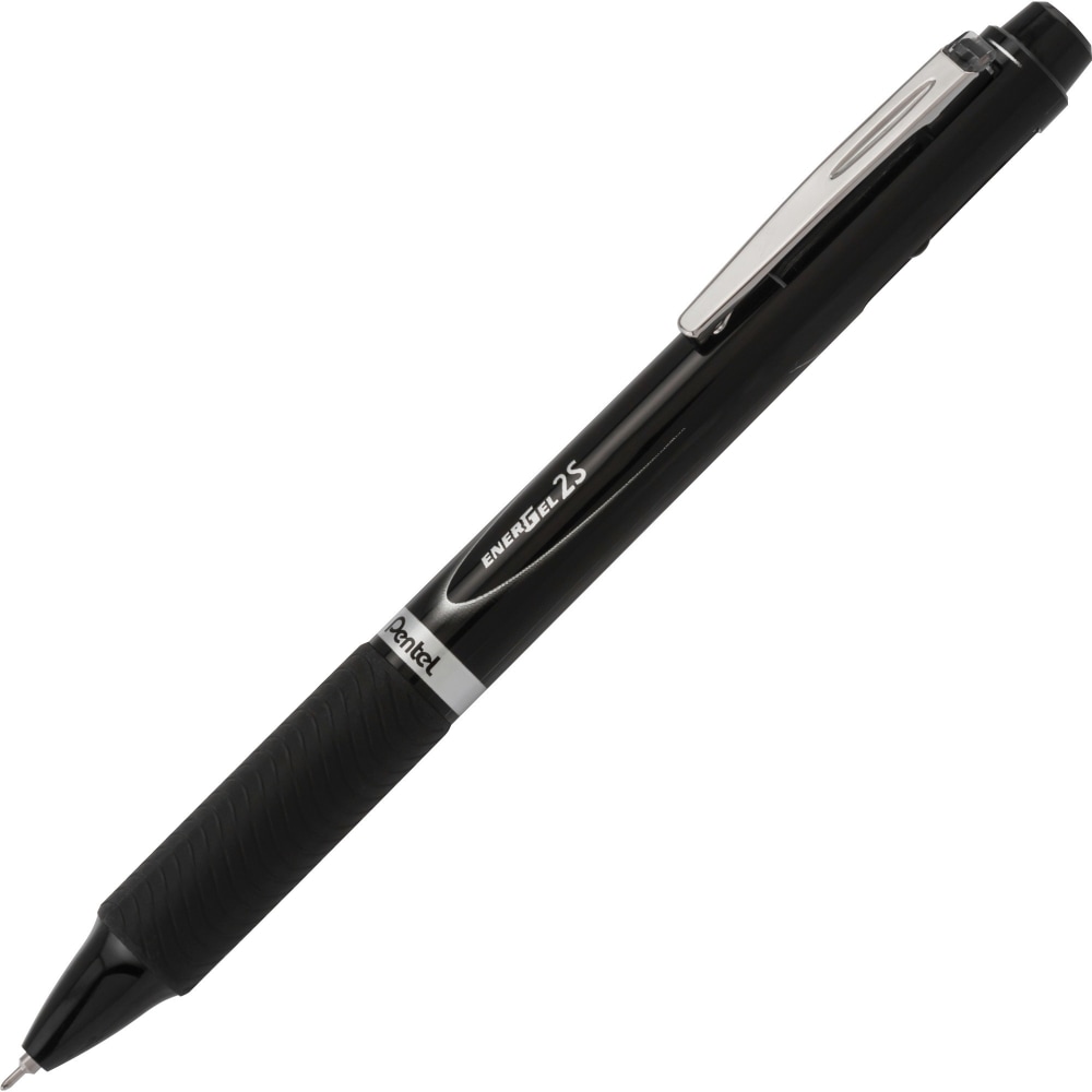 Pentel EnerGel 2S Combo Pen/Mechanical Pencil, Fine Point, 0.5 mm Lead, Black Barrel, Black/Red Ink MPN:BLW355A