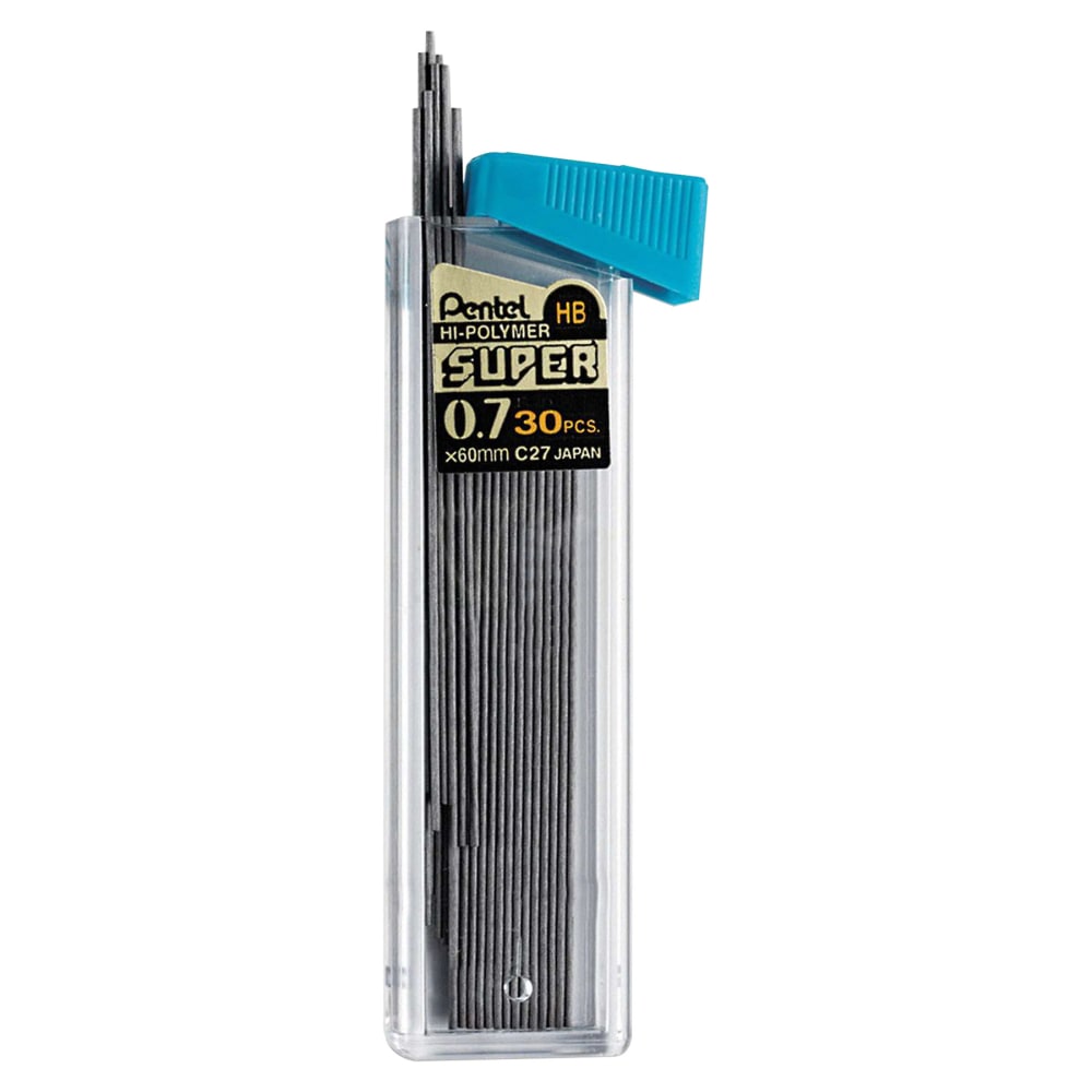 Pentel Premium Hi-Polymer Lead, 0.7 mm, HB, Fine Point, Black MPN:C27HB