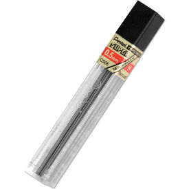 Pentel® Super Hi-Polymer Lead Refills 0.5 mm H Black 12/Tube C505H