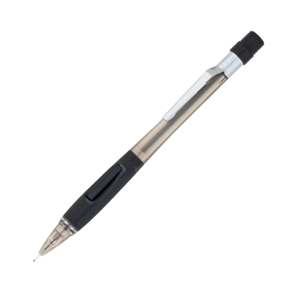 Pentel Quicker-Clicker Mechanical Pencil, 0.5mm, #2 Lead, Transparent Black Barrel MPN:PD345-TA