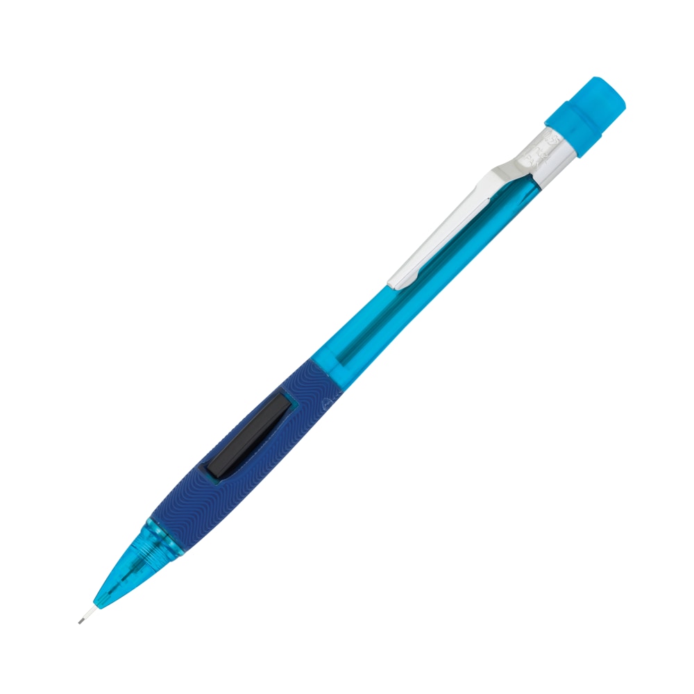 Pentel Quicker-Clicker Mechanical Pencil, 0.5 mm, Transparent Blue MPN:PD345-TC