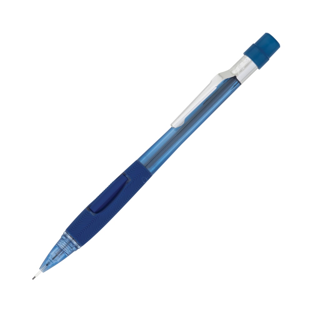 Pentel Quicker-Clicker Mechanical Pencil, 0.7 mm, Transparent Blue MPN:PD347-TC