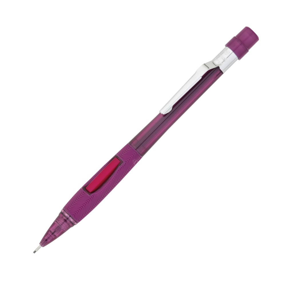Pentel Quicker-Clicker Mechanical Pencil, 0.9 mm, Transparent Red MPN:PD349-TB
