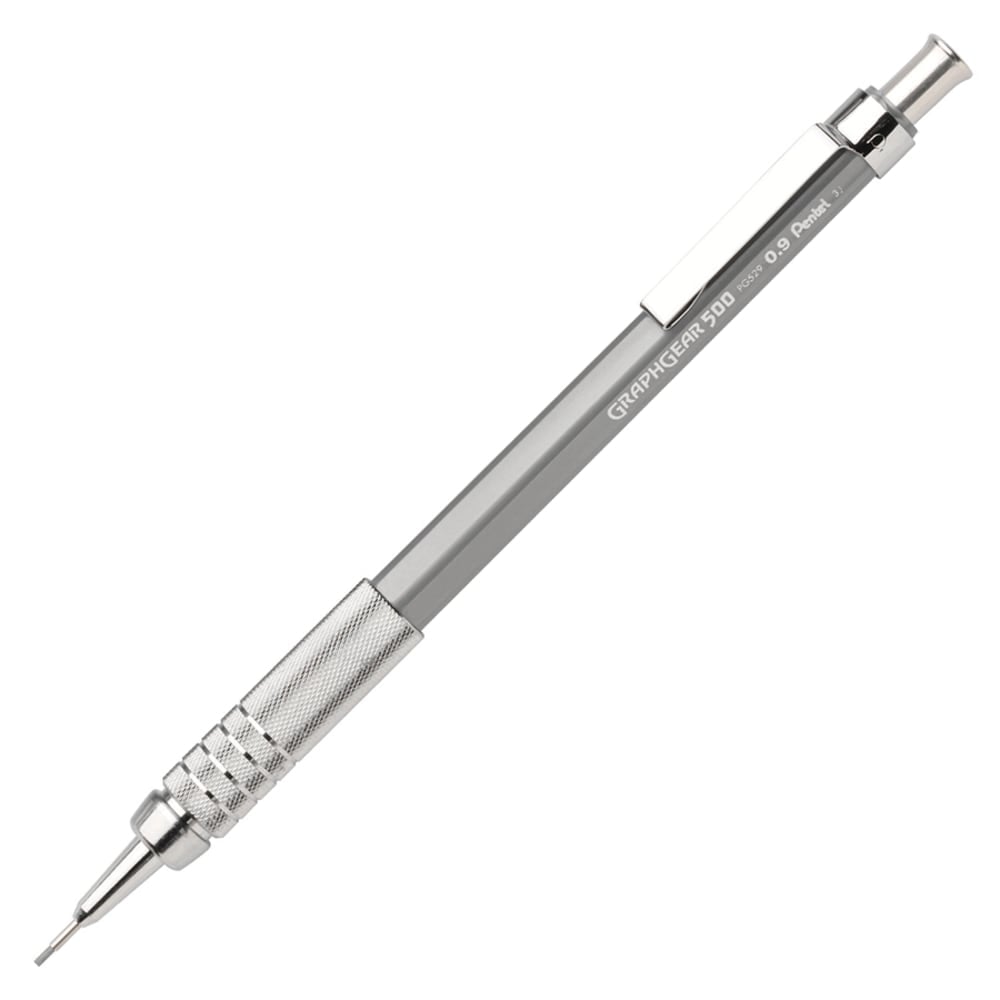 Pentel Graph Gear 500 Mechanical Pencil, 0.9mm, #2 Lead, Gray Barrel MPN:PG529N