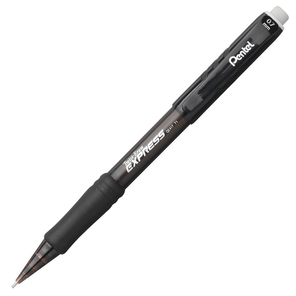 Pentel Twist-Erase Express Mechanical Pencil, 0.7 mm, Black Barrel MPN:QE417A