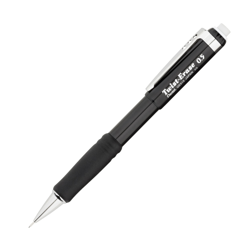 Pentel Twist-Erase III Mechanical Pencil, 0.5mm, #2 Lead, Black Barrel MPN:QE515-A