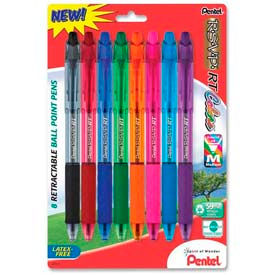 Pentel® RSVP Ballpoint Retractable Pen Refillable Medium Assorted Ink 8/Pack BK93CRBP8M