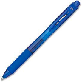 Pentel® EnerGel Retractable Gel Pen 0.7mm Metal Tip Blue Ink Dozen BL107C