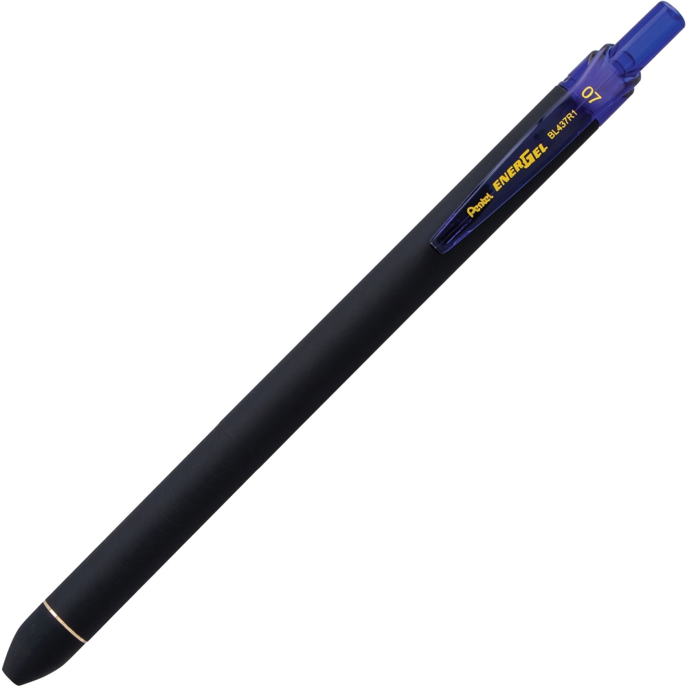 Pentel EnerGel Retractable Pens, Pack Of 12, Medium Point, 0.7 mm, Blue Barrel, Blue Ink MPN:BL437R1C