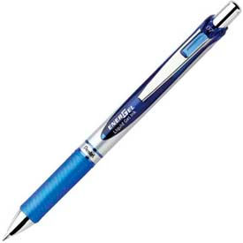 Pentel® EnerGel Liquid Retractable Gel Ink Pen Metal Tip Refillable 0.7mm Blue Ink BL77C