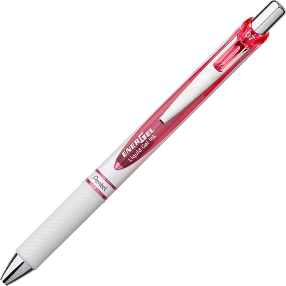 Pentel EnerGel Pearl Retractable Liquid Gel Pen, Medium Point, 0.7 mm, Pearl Pink Barrel, Pink Ink MPN:BL77PWP