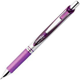 Pentel® EnerGel Liquid Retractable Gel Ink Pen Metal Tip Refillable 0.7mm Violet Ink BL77V