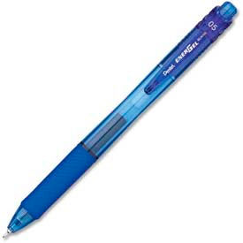 Pentel® EnerGel Retractable Pen Needle Fine Tip 0.5mm Blue Ink Dozen BLN105C