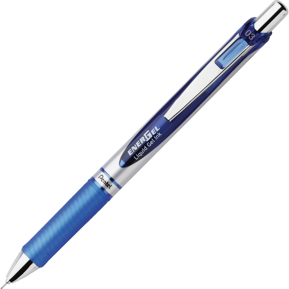 Pentel EnerGel Deluxe RTX Retractable Pen, 0.3 mm, Blue Ink MPN:BLN73C