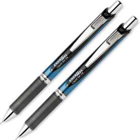Pentel® EnerGel Retractable Gel Pen Refillable Metal Tip 0.7mm Black Ink 2/Set BLN77BP2A