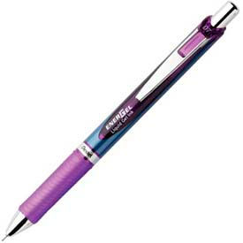 Pentel® EnerGel Retractable Gel Pen Refillable Metal Tip 0.7mm Violet Ink BLN77V
