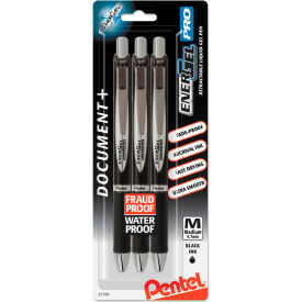 Pentel® EnerGel PRO Retractable Gel Pen Medium 0.7mm Black Ink/Barrel 3/Pack BLP77BP3A