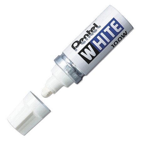 Permanent Marker, White, Bullet Tip, Capped MPN:PEN100W