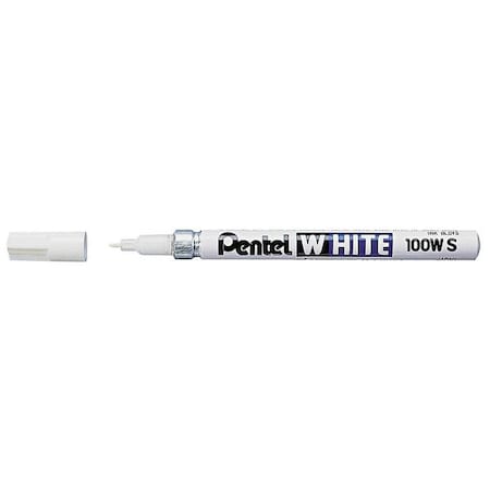 Permanent Marker, White, Bullet Tip, Capped MPN:PEN100WS