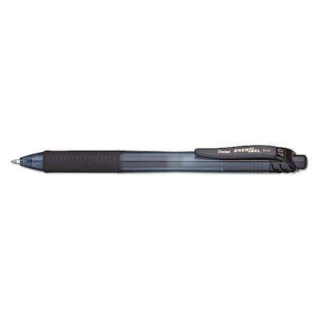 Retractable Roller Ball Pen, Medium 0.7 mm, Black PK12 MPN:PENBL107A