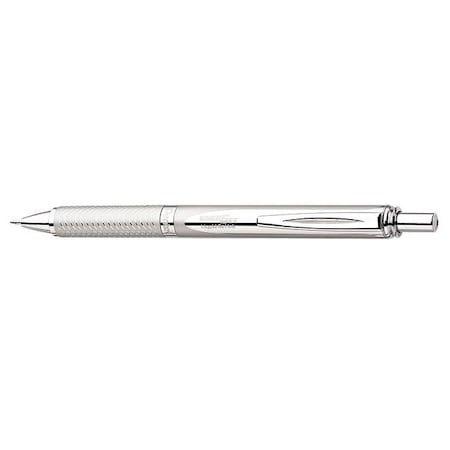 EnerGel Alloy RT Gel Pen, Retractable, Medium 0.7 mm, Black Ink, Chrome Barrel MPN:PENBL407A