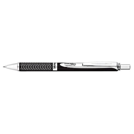 EnerGel Alloy RT Gel Pen, Retractable, Medium 0.7 mm, Black Ink, Black Barrel MPN:PENBL407AA