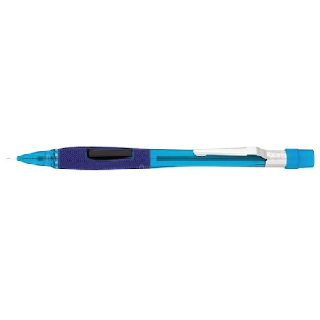Quicker Clicker Mechanical Pencil, 0.5 mm, HB (No 2), Black Lead, Transparent Blue Barrel MPN:PENPD345TC