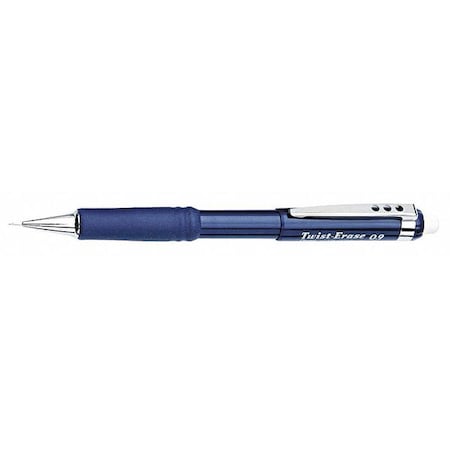 Twist-Erase III Mechanical Pencil, 0.9 mm, HB (No 2), Black Lead, Blue Barrel MPN:PENQE519C