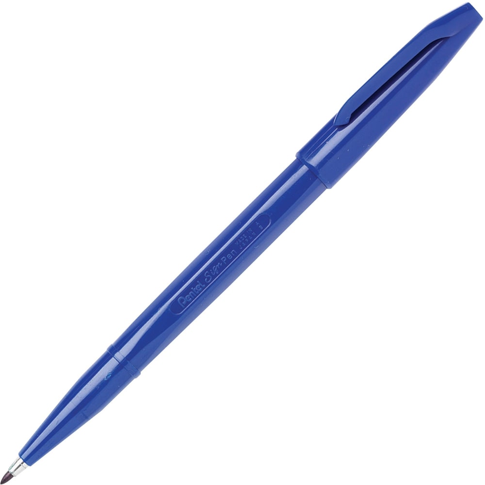 Pentel Arts Sign Pen Fiber-Tipped Pen, (2.0mm), Blue Ink - Pentel Arts Sign Pen, Vintage Style Fiber Tipped Pen (2.0mm), Calligraphy, Blue Ink MPN:S520C