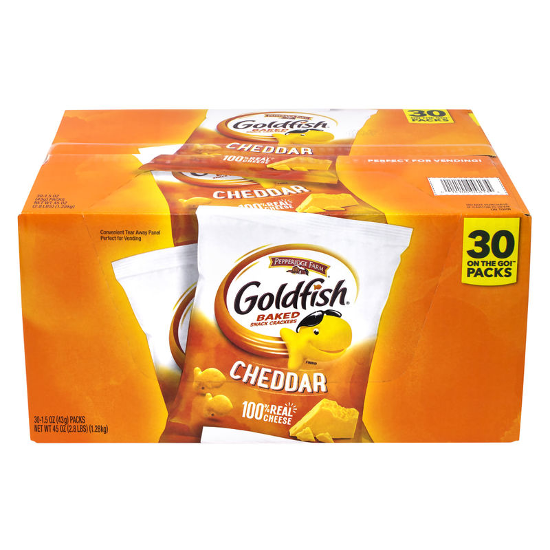 Pepperidge Farms Goldfish Baked Snack Cracker Packs, 1.5 Oz, Box Of 30 MPN:36787