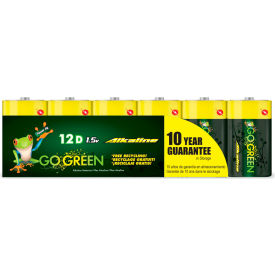 GoGreen Power® D Alkaline Batteries 1.5V Pack of 12 24014