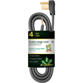 GoGreen Power GG-27004 Range Cord Gray - 4 Ft GG-27004