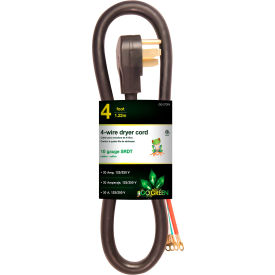 GoGreen Power GG-27304 Dryer Cord Black - 4 Ft GG-27304