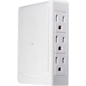 GoGreen Power GG-16000TSM 6 Outlet Side Mount Wall Tap - White GG-16000TSM