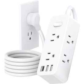GoGreen Power 6 Outlet Power Strip with USB-A & USB-C 3' Cord Mountable GG-632A1C