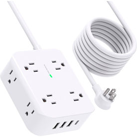 GoGreen Power Surge Protector with USB-C & USB-A 8 Outlets 900 Joules Mountable GG-833A1C