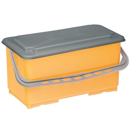 Flat Mop Bucket, Yellow with Lid MPN:C-FB22-Y W LID