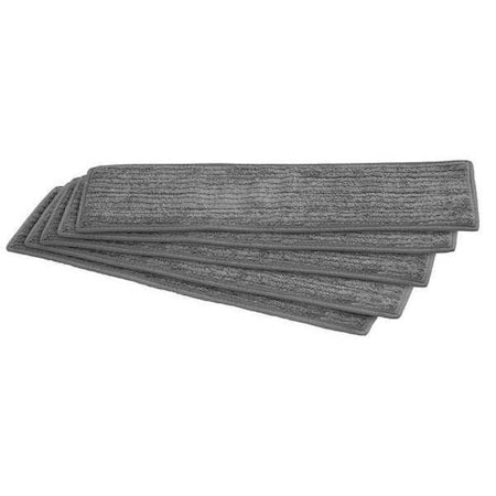 18 in L Flat Dust Mop Head, Gray, PK5 MPN:FM518AM-GY