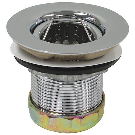 Sink Strainer, Chrome, 3-1/2