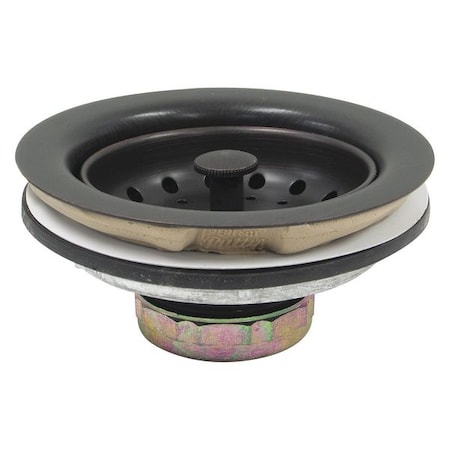 Sink Strainer, Oil Rubbed Bronze, 4-1/2