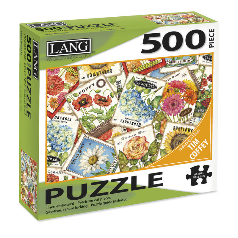 Lang 500-Piece Jigsaw Puzzle, Seed Packets MPN:5039122
